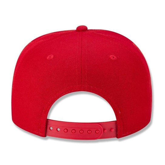 BONE 9FORTY A-FRAME SNAPBACK ABA CURVA MLB CHICAGO CUBS SOCCER STYLE BRANCO/VERMELHO NEW ERA