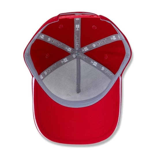 BONE 9FORTY A-FRAME SNAPBACK ABA CURVA MLB CHICAGO CUBS SOCCER STYLE BRANCO/VERMELHO NEW ERA