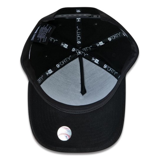 BONE 9FORTY A-FRAME SNAPBACK ABA CURVA MLB NEW YORK YANKEES ABA CURVA SNAPBACK PRETO NEW ERA