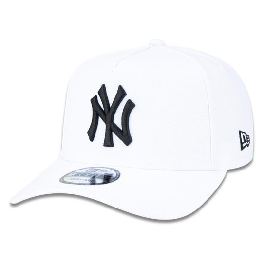 BONE 9FORTY A-FRAME SNAPBACK ABA CURVA MLB NEW YORK YANKEES ABA CURVA STRAPBACK BRANCO NEW ERA