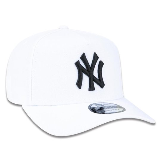 BONE 9FORTY A-FRAME SNAPBACK ABA CURVA MLB NEW YORK YANKEES ABA CURVA STRAPBACK BRANCO NEW ERA