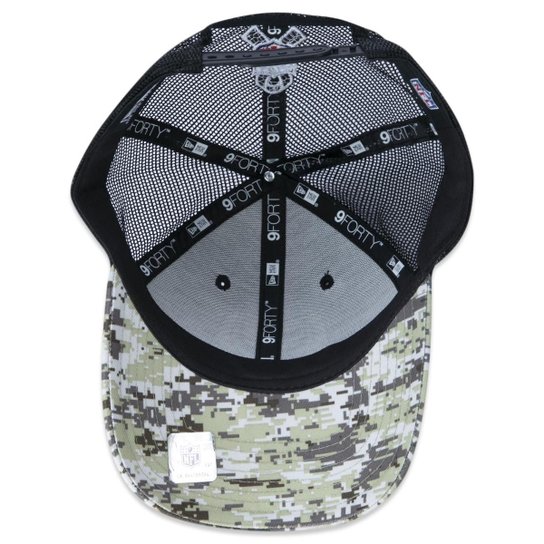 Boné 9Forty NFL Shield Salute To Service 2022 Trucker Aba Curva Snapback New Era Masculino