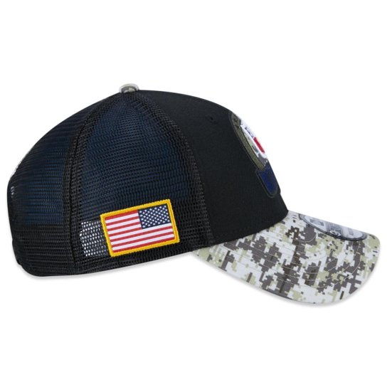 Boné 9Forty NFL Shield Salute To Service 2022 Trucker Aba Curva Snapback New Era Masculino
