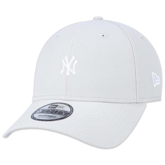 BONE 9FORTY SNAPBACK MLB NEW YORK YANKEES MINI LOGO ABA CURVA BEGE ABA CURVA SNAPBACK BEGE NEW ERA