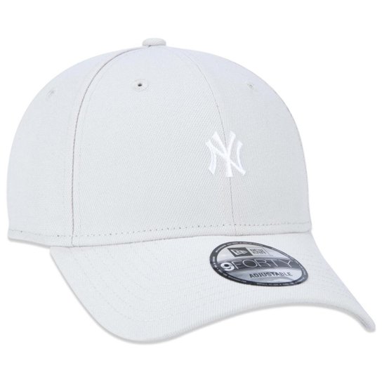 BONE 9FORTY SNAPBACK MLB NEW YORK YANKEES MINI LOGO ABA CURVA BEGE ABA CURVA SNAPBACK BEGE NEW ERA