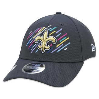 BONE 9FORTY STRETCH SNAP NEW ORLEANS SAINTS CRUCIAL CATCH ABA CURVA PRETO CHUMBO NEW ERA