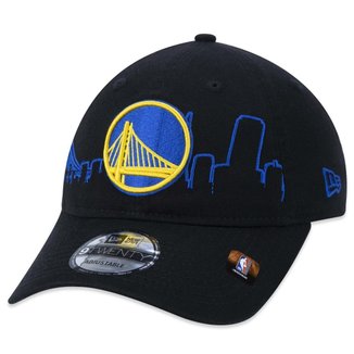 Boné 9Twenty Golden State Warriors Tipoff Aba Curva Strapback New Era Masculino