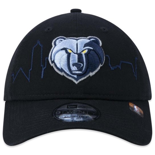 BONE 9TWENTY MEMPHIS GRIZZLIES TIP-OFF ABA CURVA ABA CURVA STRAPBACK PRETO NEW ERA