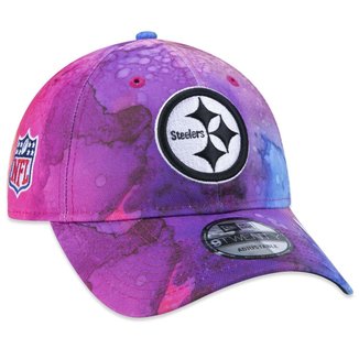 Boné 9Twenty Pittsburgh Steelers Crucial Catch 2022 Aba Curva Strapback Sortido New Era Masculino