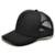 Boné Aba Curva Telinha Trucker Liso - Preto