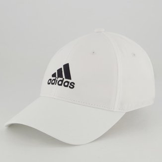 Boné Adidas Sportswear Logo Feminino Branco e Preto