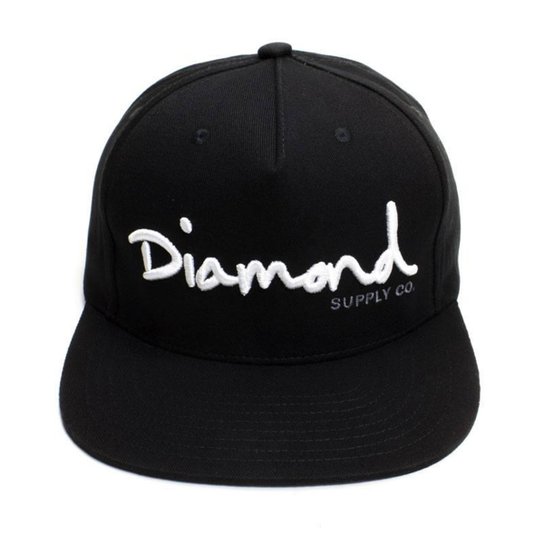 Boné Diamond Aba Reta Snapback Og Script Structured