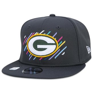 Boné Infantil 9Fifty Bay Packers Crucial Catch Aba Reta Aba Reta Snapback Chumbo New Era Masculino