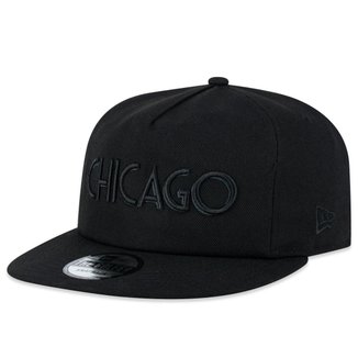 Boné NBA Chicago Bulls New Era The Golfer Back To Black  Masculino