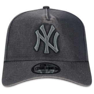 Boné New Era 940 MLB New York Yankees Core Logo Cinza