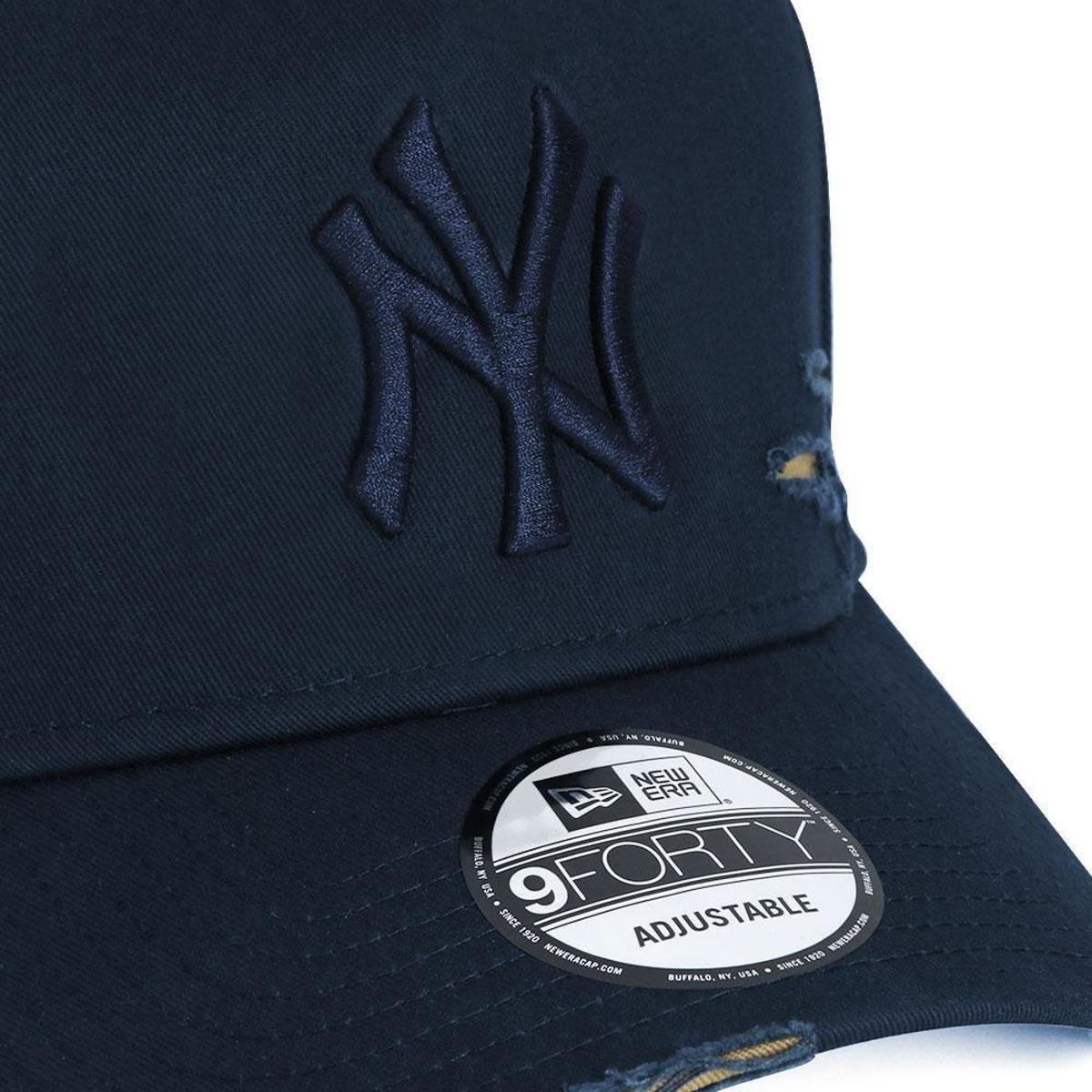 Yuka Boné New Era NY Yankees Trucker Cotelê Verde