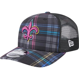 Boné New Era 9Seventy Trucker New Orleans Saints NFL Crucial Catch 2024 Masculino