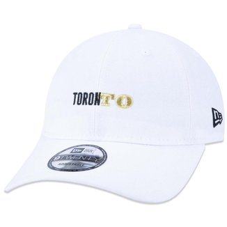 Boné New Era 9TWENTY Strapback NBA NETO 78 Toronto Raptors Aba Curva Branco Branco New Era