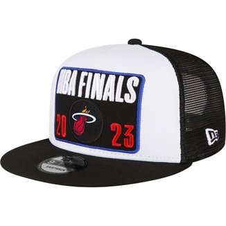 Boné New Era NBAFinals Edition Locker Room Miami Heat 9Fifty Aba Reta Snapback Masculino