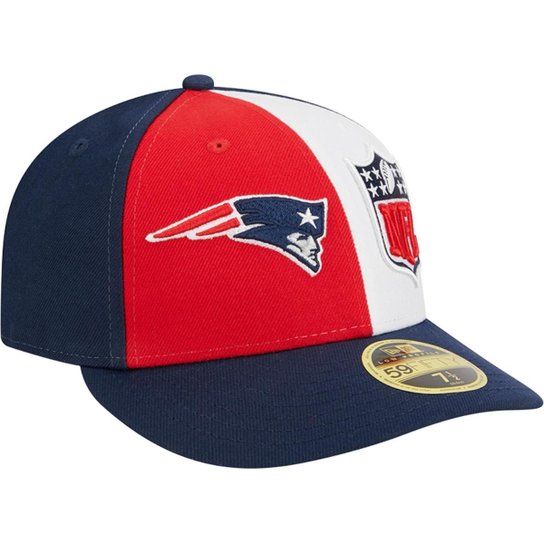 Boné New Era New Engl And Patriotssideli Aba Curva Fechado 59Fifty Fitted Low Profile 2023 Masculino