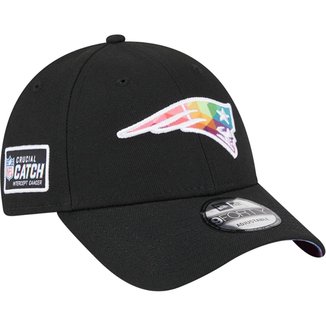 Boné New Era NFL New England Patriots Aba Curva Fechado 9FORTY Crucial Catch 2023