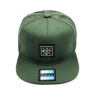 Bone Snapback Aba Reta Microfibra Verde Musgo Est-328 E-stars