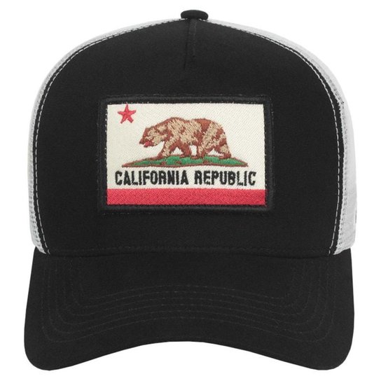 Boné Surf Alive Trucker California Republic Patch