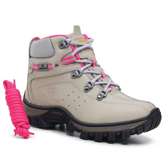 Bota Adventure Couro Feminina Palmilha Anatômica Trabalho