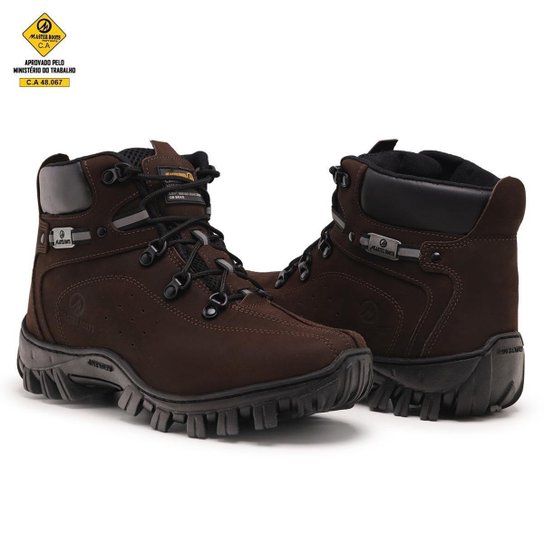 Bota Adventure Couro Masculina Palmilha Anatômica Trabalho