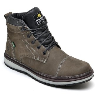 Bota Adventure Couro Nobuck Macia Leve Masculina