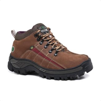 Bota Adventure Feminino Em Couro Nobuck Com Detalhe