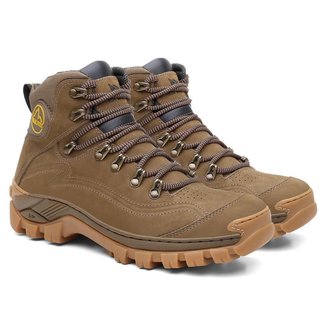 Bota Adventure Masculina Coturno N7 de Couro Linha Premium Cor