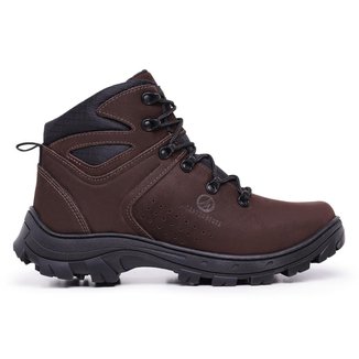 Bota Arizon Couro Masculina Bico de Pvc Palmilha Anatômica