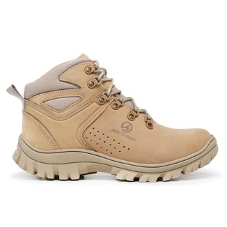 Bota Arizon Couro Masculina Bico de Pvc Palmilha Anatômica