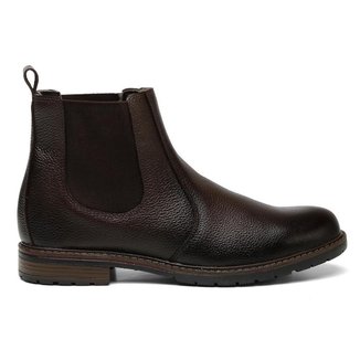 Bota Botina de Couro Masculina Chelsea Country Confortável Dia a Dia