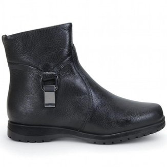 Bota Bottero Cano Baixo Couro Preto Detalhe Lateral 369202