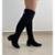 Bota Cano Alto Longo Over The Knee Meia Skinny Acima do Joelho - Preto