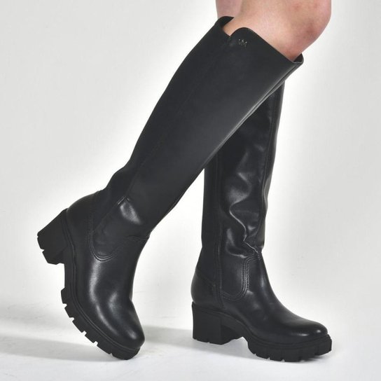 Bota Cano Longo Via Marte Salto Bloco Tratorado Feminino 001-003
