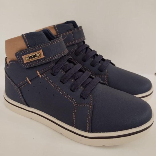 Bota Cano Médio Infantil Menino Klin Flyer Marinho 469.212
