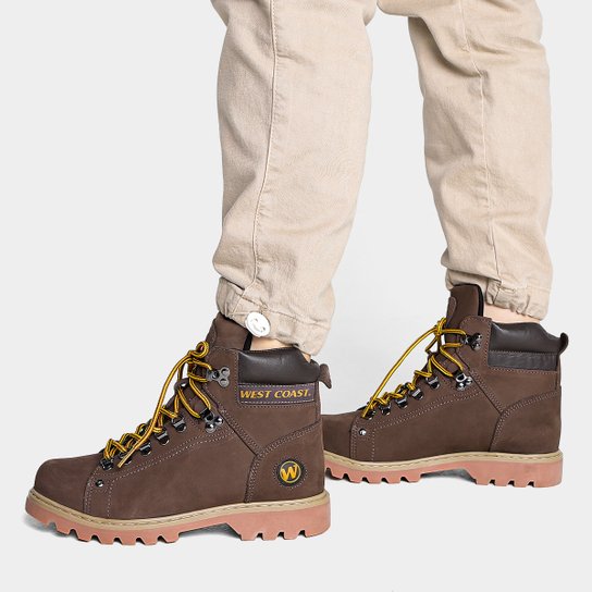 Bota Cano Médio West Coast Worker Classic Nobuck