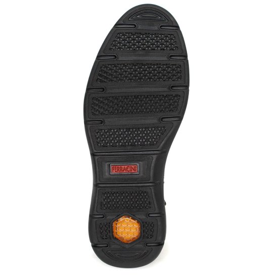 Bota Casual Ferracini 24h Fluence Couro Legítimo com Cadarço Palmilha Macia Confortável 5542-559