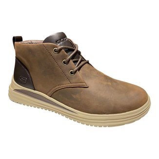 BOTA CASUAL MASCULINA SKECHERS  204670-CHOC MARROM