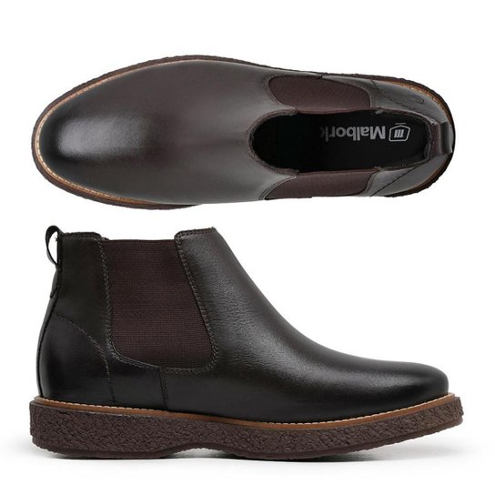 Bota Chelsea Casual Masculina Malbork Couro Marrom 1302_21