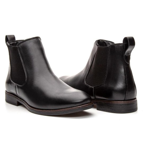 Bota Chelsea Feminina Couro Botina Casual Conforto
