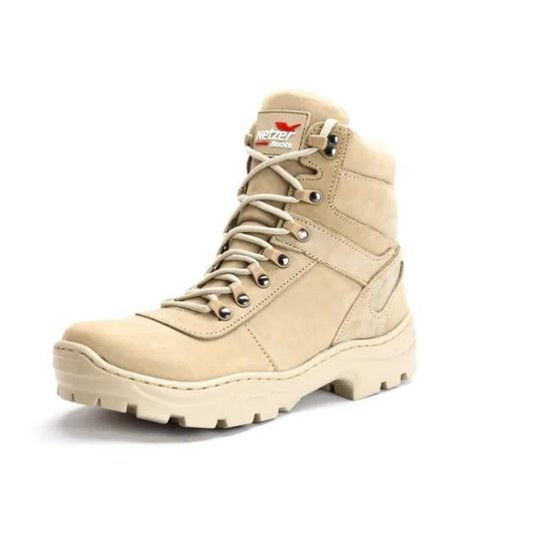 Bota Cotuno Militar Cano Curto Couro Legitimo
