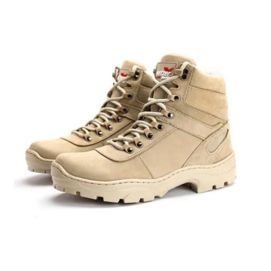 Bota Cotuno Militar Cano Curto Couro Legitimo