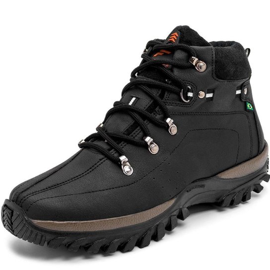 Bota Coturno Adventure Masculina Cano Curto Trilha Super Conforto - Preto - 44