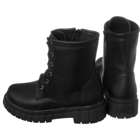 Bota Coturno Cano Curto Tratorado Infantil Kidstep