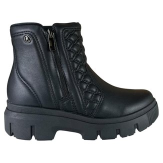 Bota Coturno Feminino Kolosh com Ziper Sola Tratorada Cor:;Tamanho:39