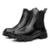 Bota Coturno Feminino Tratorada Chelsea Macia Confortável - Preto